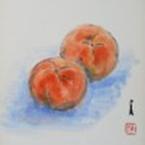 Beschreibung: Sada Oishi - Tusche auf Papier, Mae: 27 x 23 cm